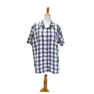 Outdoor Life Men’s short sleeve western plaid button down shirt